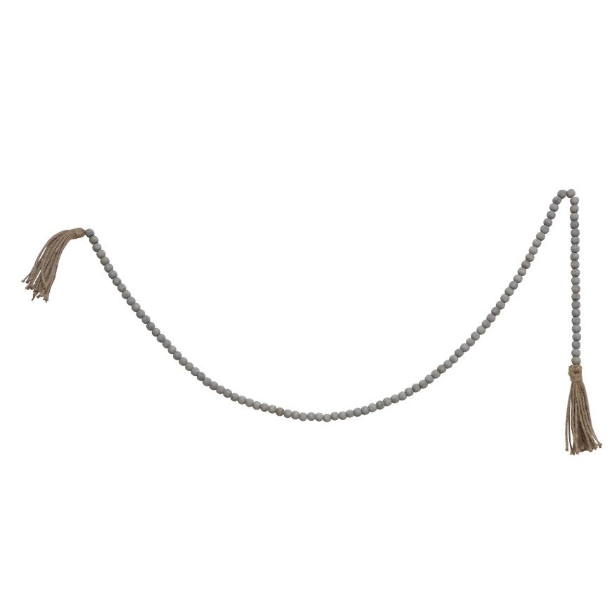 13 Hub Lane Jute & Wood Bead Garland - Thumbnail 3