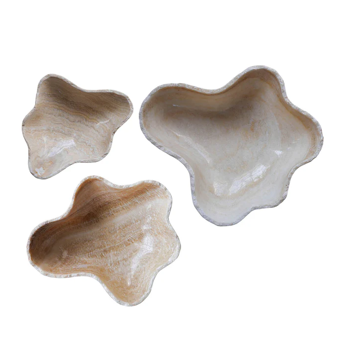 Onyx Bowl Freeform, Neutral - 13 Hub Lane   |  Marble Bowls