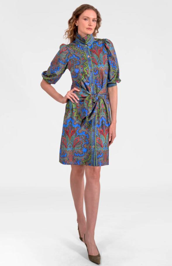 Swagger Mini Dress, Passion Paisley Olive - 13 Hub Lane   |  Mini Dresses