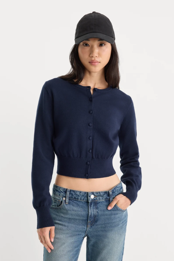 The Fine Knit Cardigan, New Navy