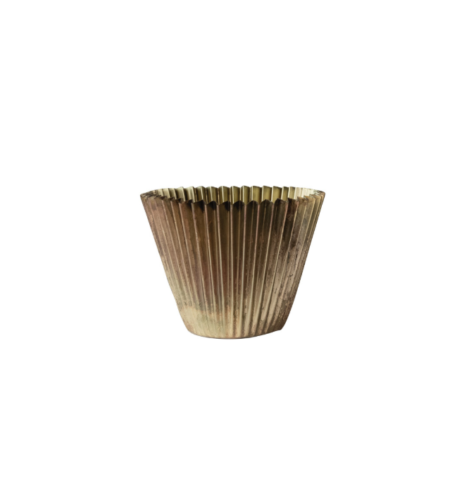 Fluted Metal Planter - 13 Hub Lane   |  