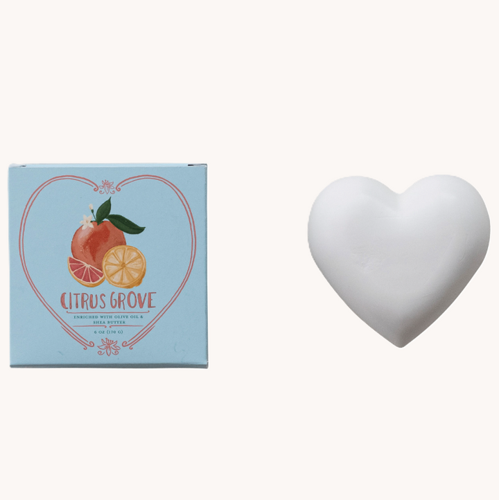 6oz. Triple Milled Heart Shaped Soap