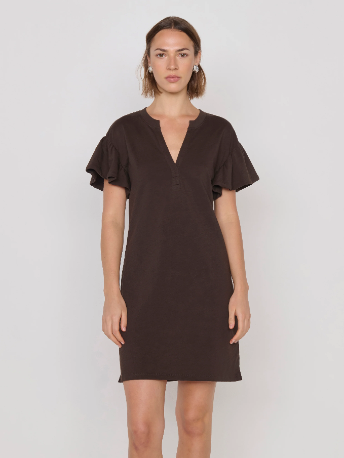 Nation LTD Savannah Mini Dress, Cocoa