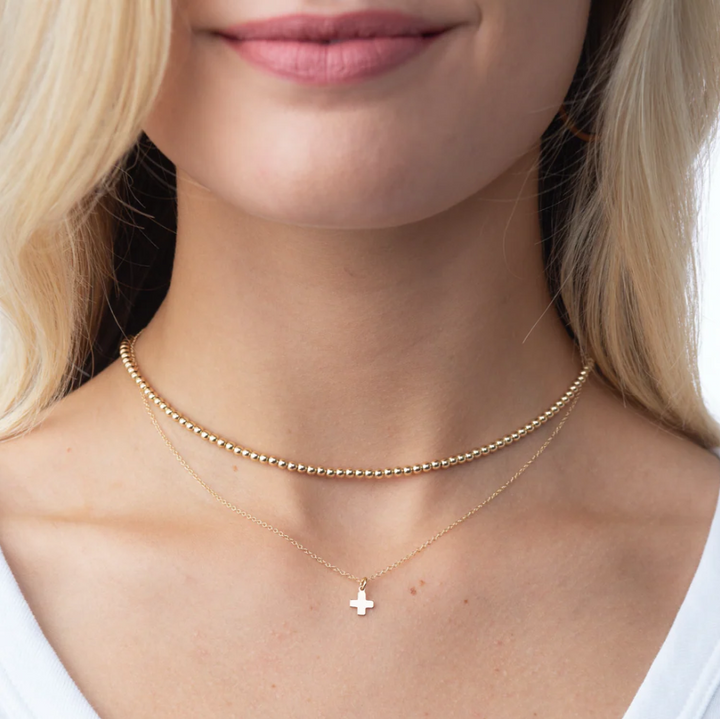 enewton 15" choker classic gold - 3mm bead