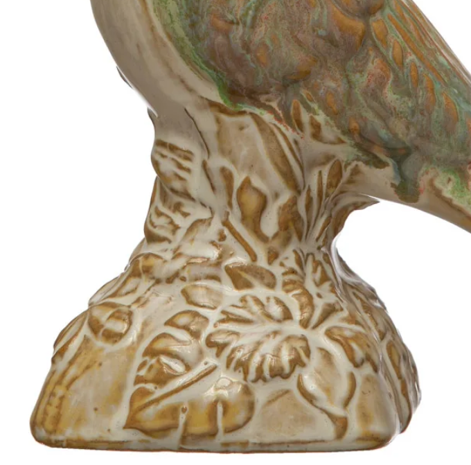 Stoneware Bird w/ Crown