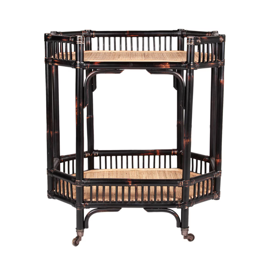 Wren Rattan Bar Cart