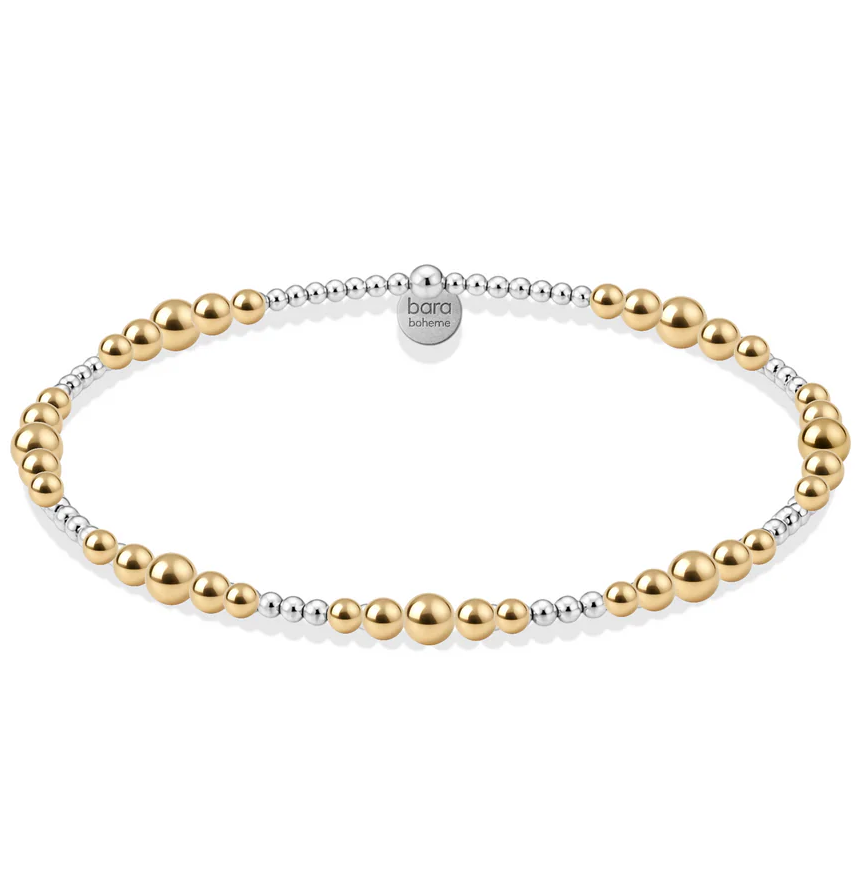 bara boheme janelle gold filled beaded bracelet - 2tone ss - 13 Hub Lane   |  