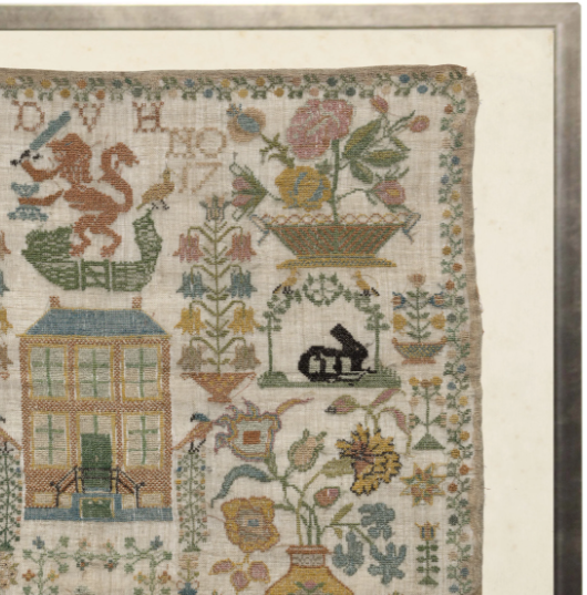 Dutch Antique Needlework Sampler