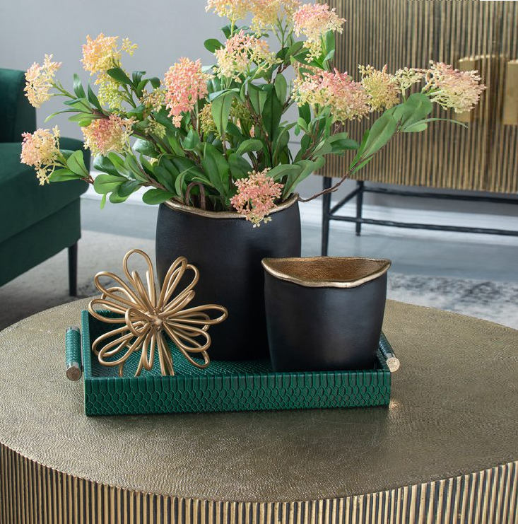 Gold Spherical Flower Statuary - 13 Hub Lane   |  