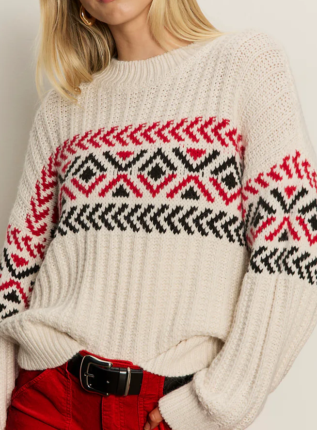 Send It Sweater, Chalk Multi