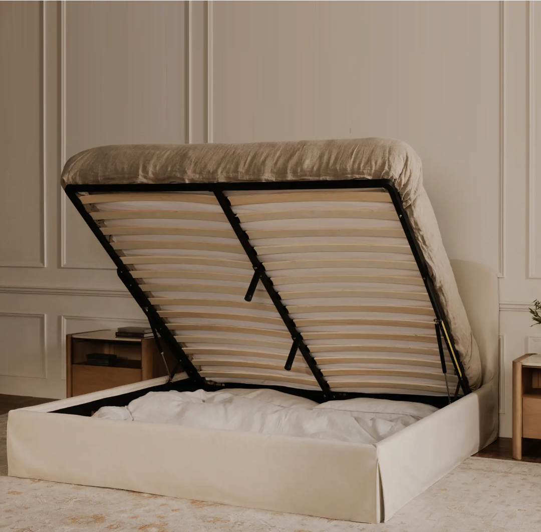 Joan Storage Bed, Cream