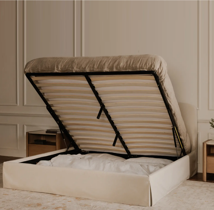 Joan Storage Bed, Cream