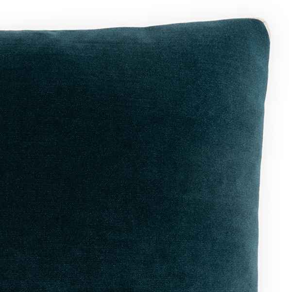 Deveraux Box Pillow, Azure - 13 Hub Lane   |  Velvet Pillows