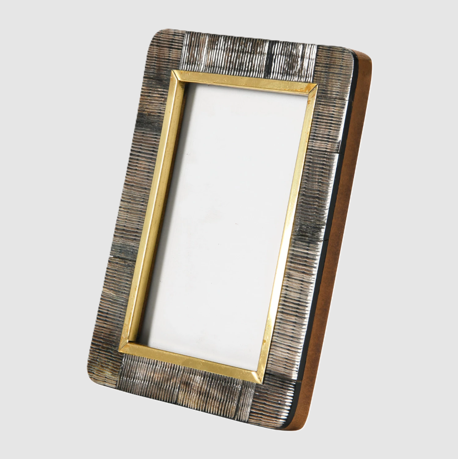 Horn & Brass Carved Photo Frame - 13 Hub Lane   |  Horn Frames