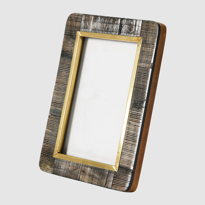 Horn & Brass Carved Photo Frame - 13 Hub Lane   |  Horn Frames