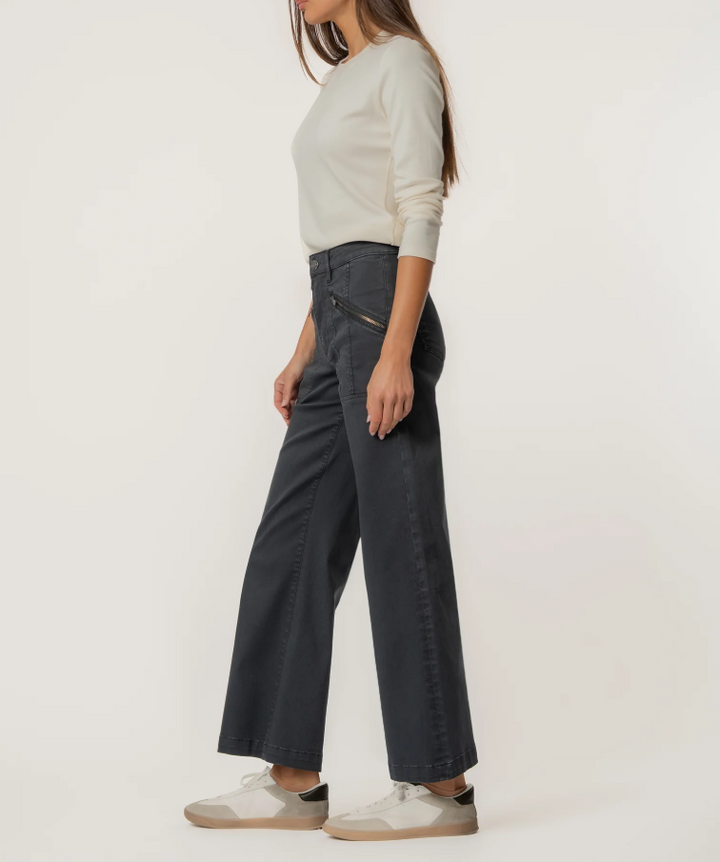 Kut From The Kloth Meg High Rise Wide Leg, Gainful - 13 Hub Lane   |  Cropped Wide Leg Jeans