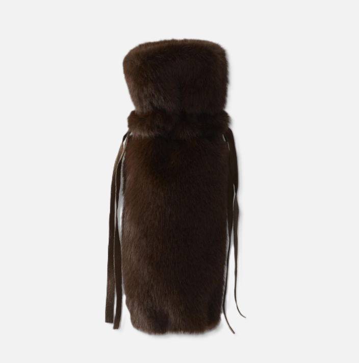 Faux Fur Wine Bag