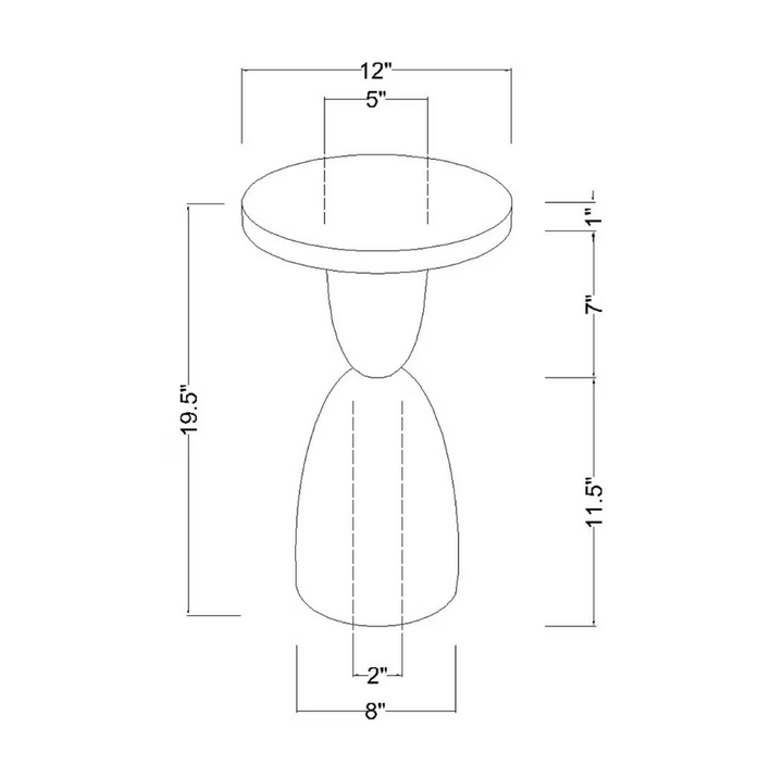 Petrified Wood Top Organic Oval Accent Table - 13 Hub Lane   |  Accent Tables