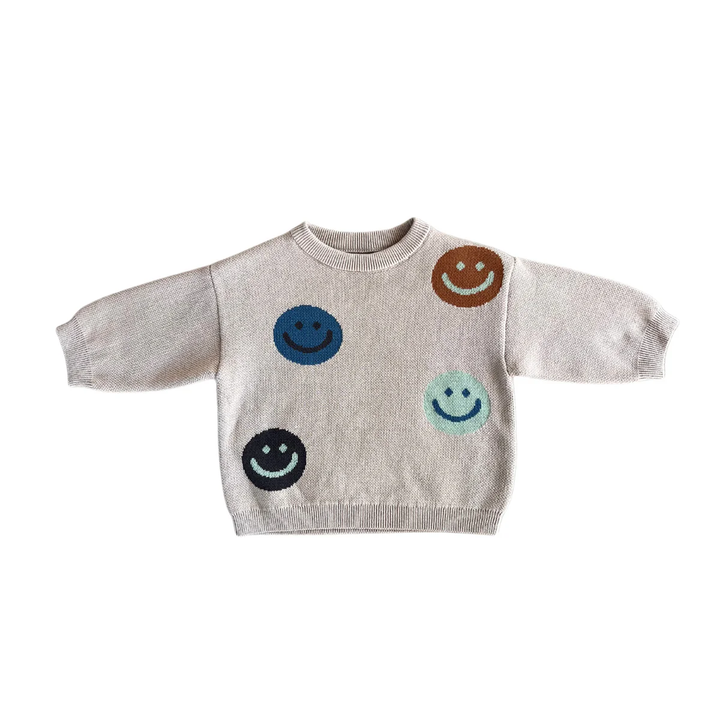 Smiley Faces Knit Sweater