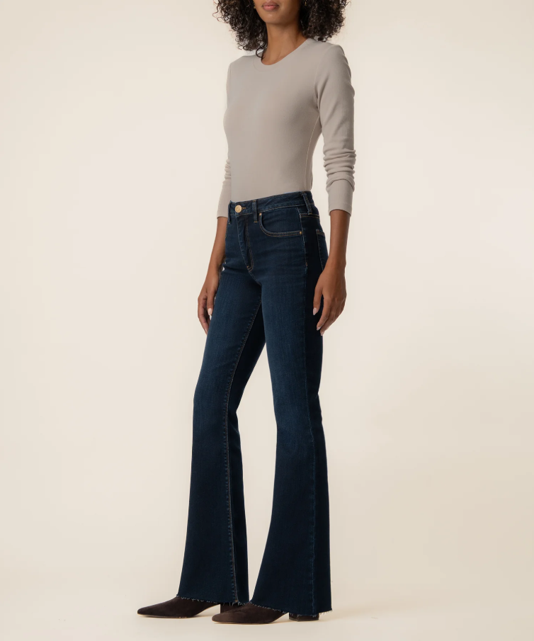 Kut From the Kloth Ana High Rise Flare Raw, Wave