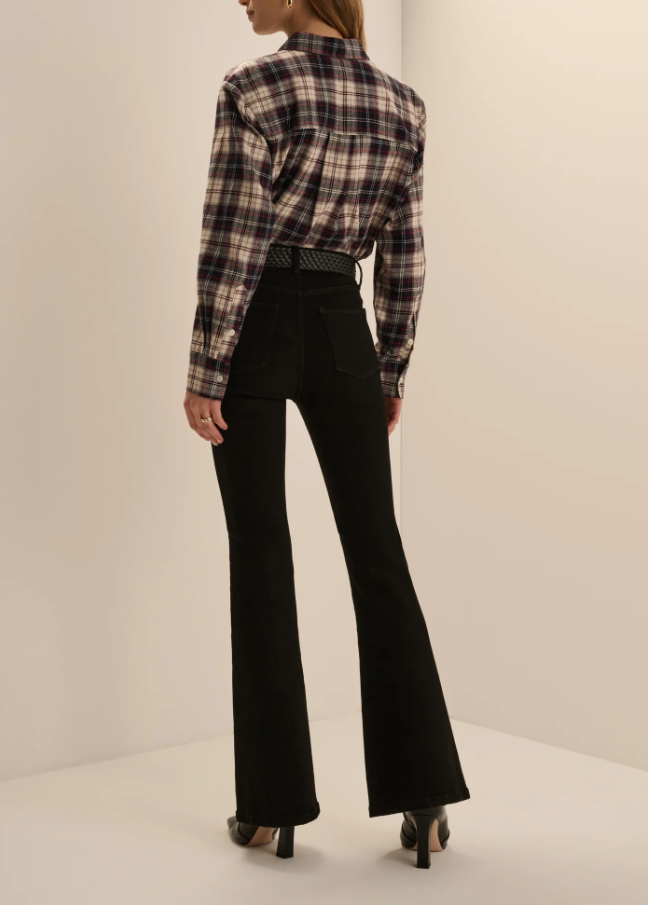 The Boyfriend Shirt, Midnight Cream Plaid