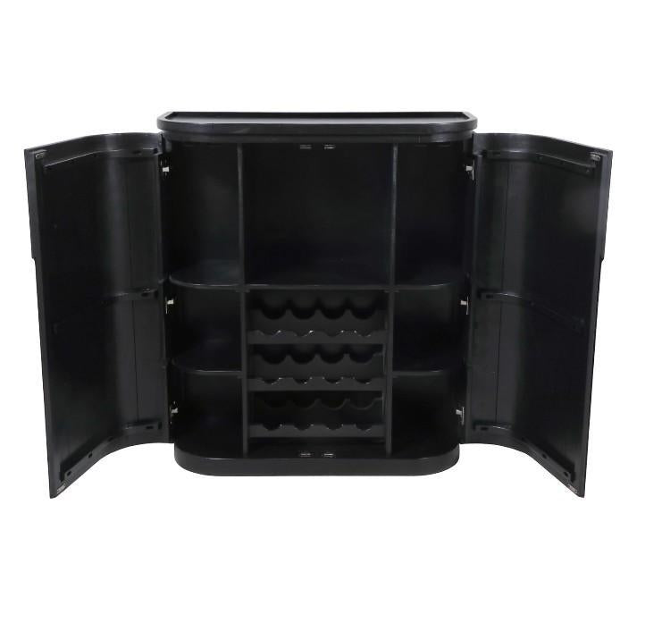 Modern Bar Cabinet, Black