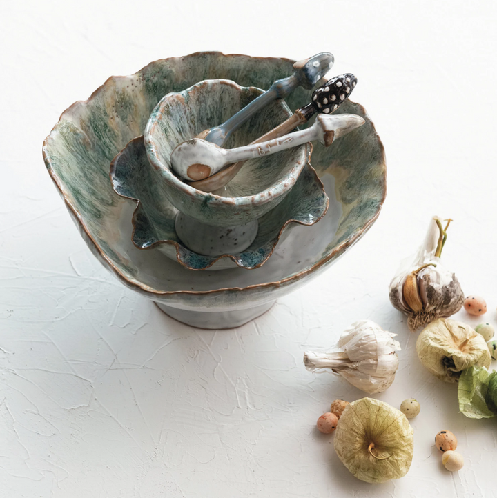 Stoneware Footed Bowl - 13 Hub Lane   |  Stoneware Bowls