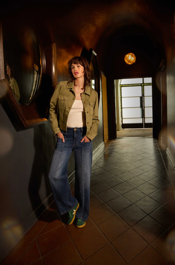 Kut From the Kloth Jocelyn Trucker Jacket, Sage - 13 Hub Lane   |  Trucker Jackets