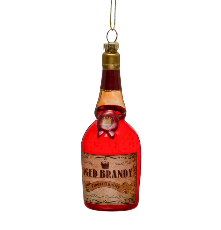 Glass Liquor Bottle Ornament