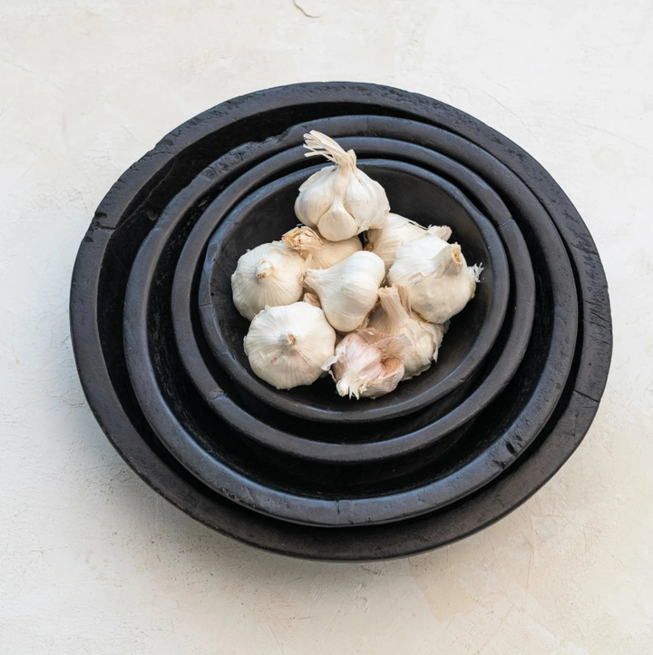 Reclaimed Wood Vintage Reproduction Bowl, Black