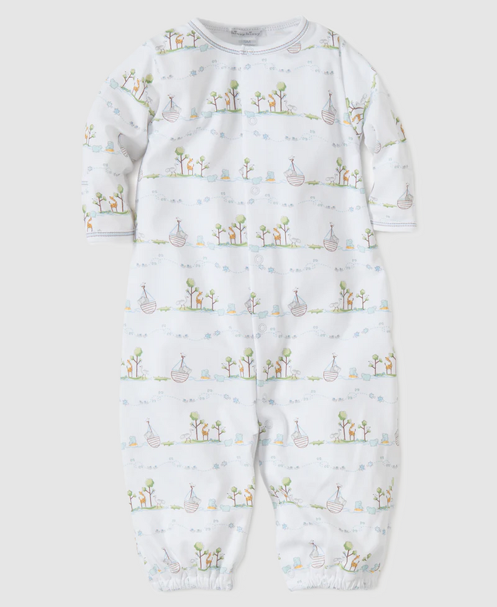 Noah's Blue Print Convertible Gown - 13 Hub Lane   |  Converter Gowns