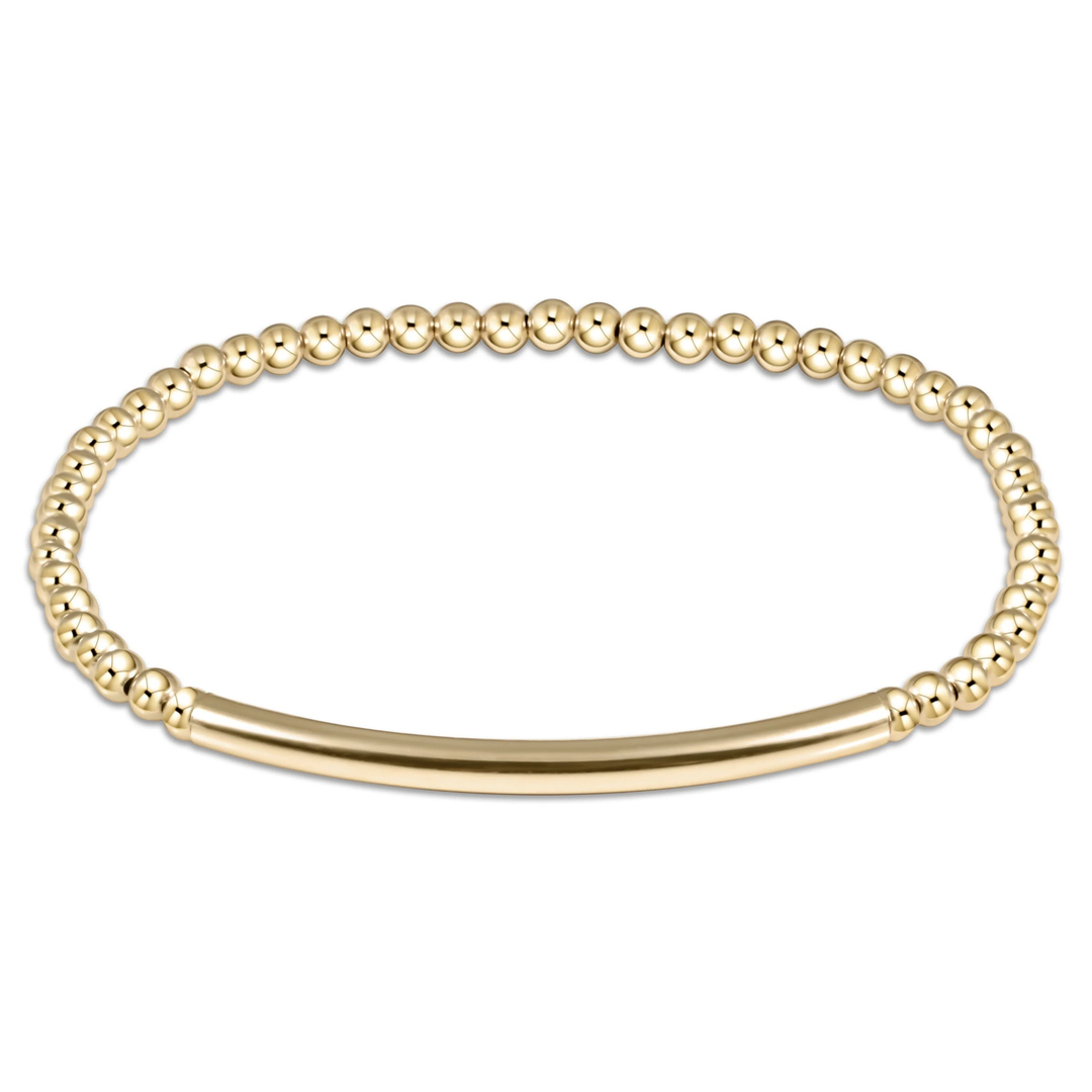 enewton classic gold 3mm bead bracelet - bliss bar smooth - 13 Hub Lane   |  