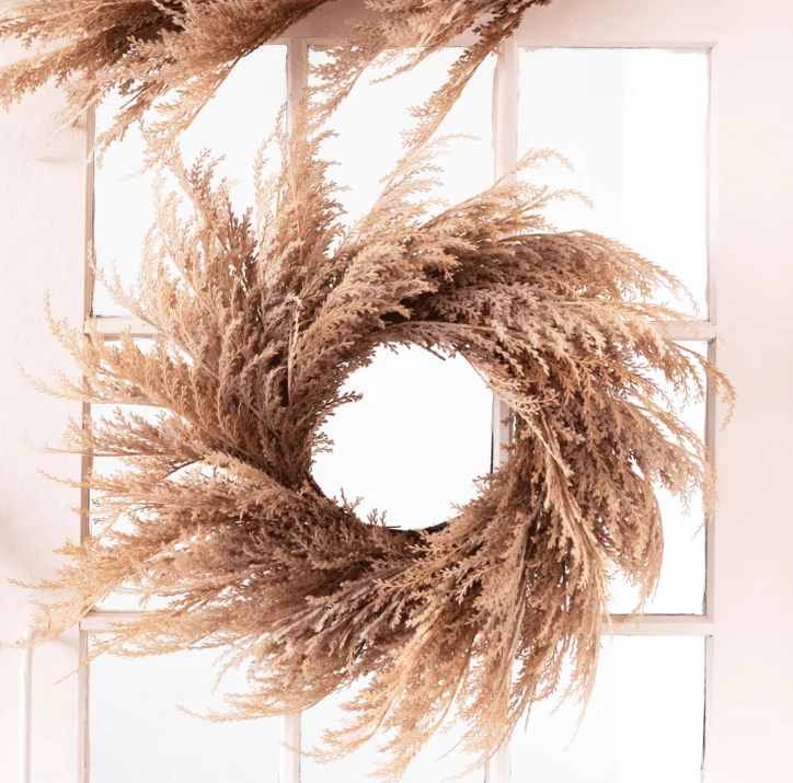 Faux Pampas Grass Wreath - Thumbnail 2