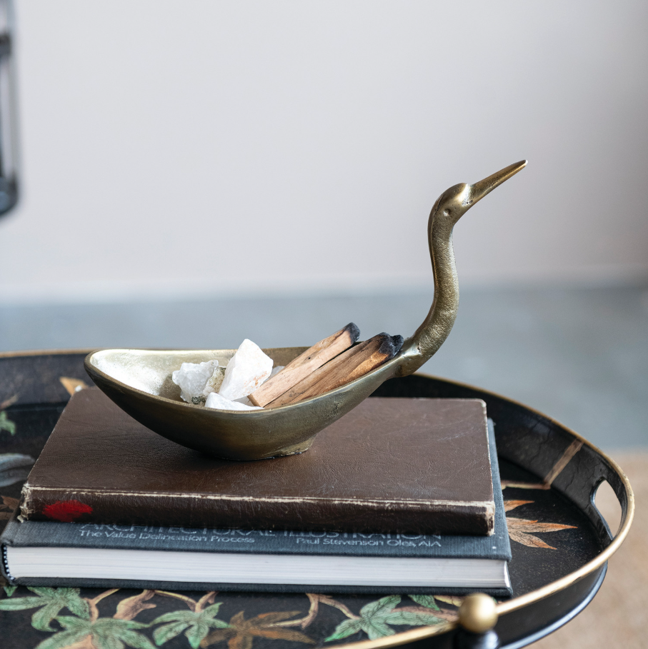 Cast Aluminum Swan Bowl - 13 Hub Lane   |  
