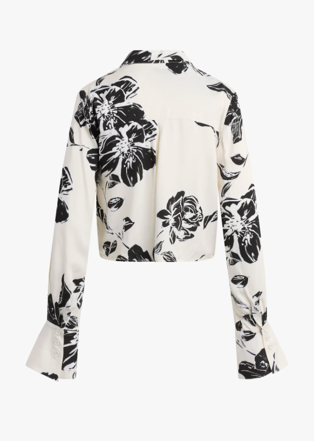 The Cropped Lily Top, Vintage Floral