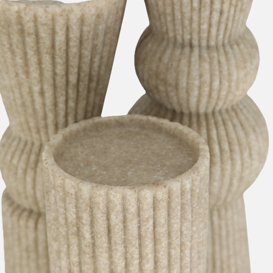 Flowood Brown Quartz Candle Holder