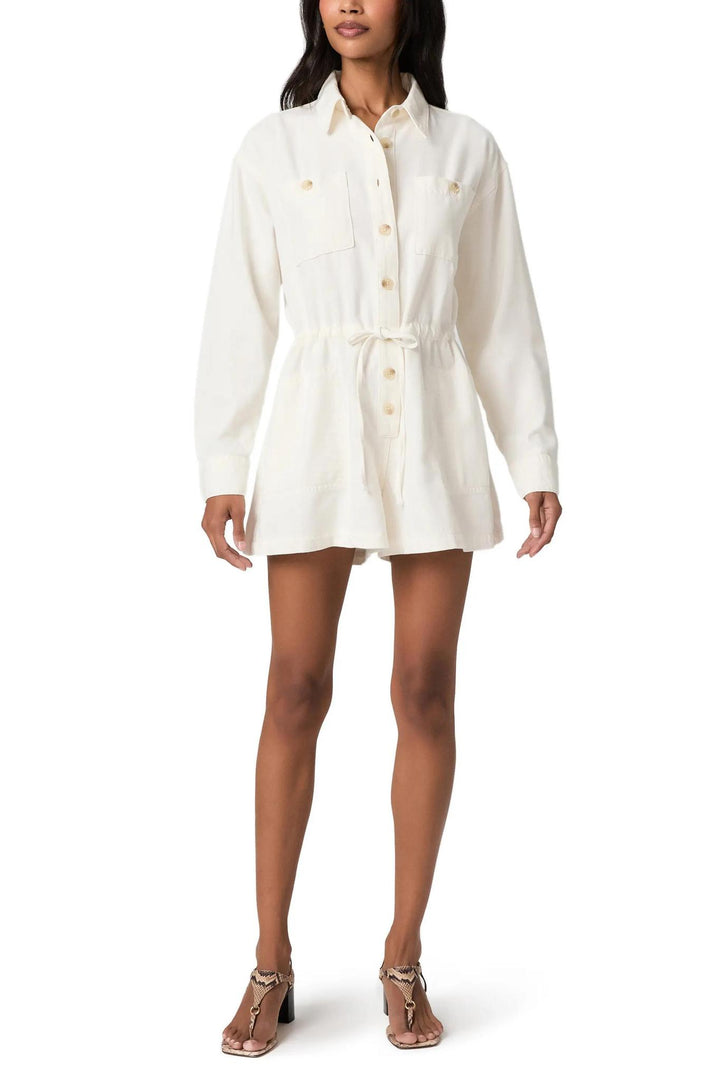 Paige Madigan Long Sleeve Romper, Tonal Ecru