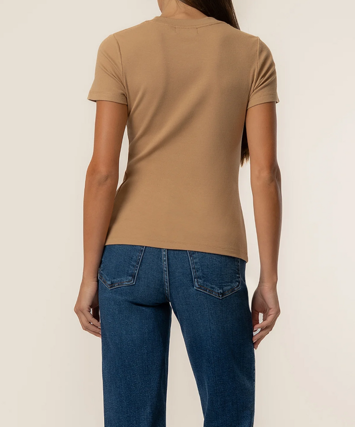 Kut From the Kloth Langley Rib Top, Camel
