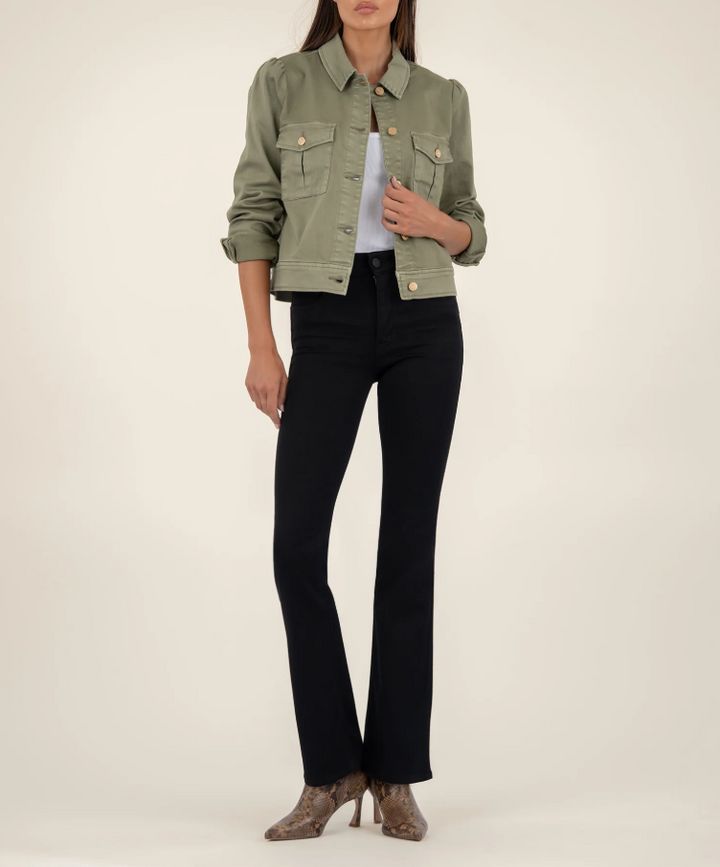 Kut From the Kloth Jocelyn Trucker Jacket, Sage - 13 Hub Lane   |  Trucker Jackets