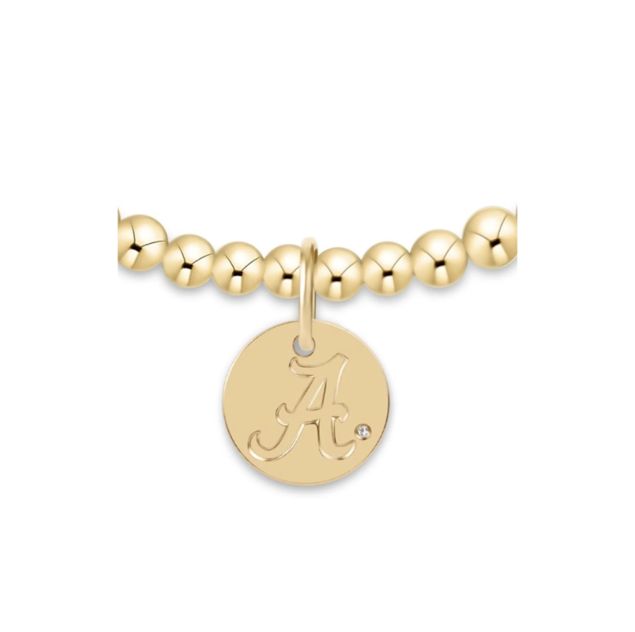 enewton ecollegiate classic gold 3mm bracelet - alabama disc