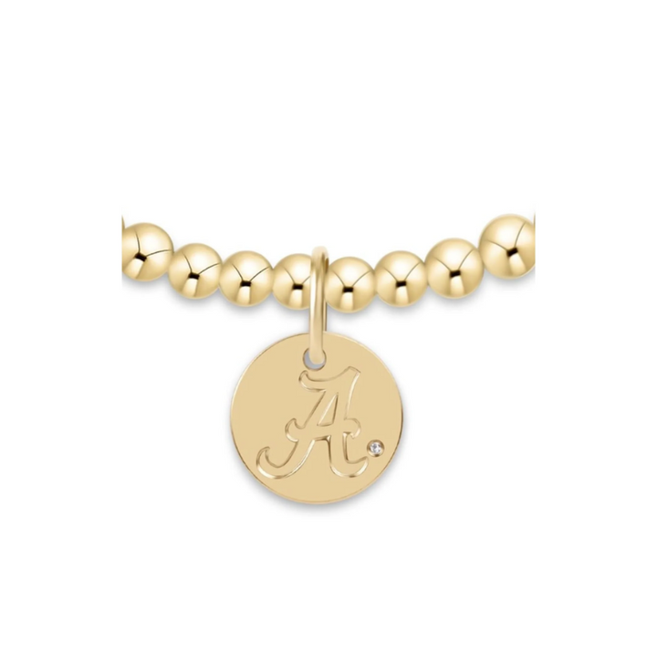 enewton ecollegiate classic gold 3mm bracelet - alabama disc