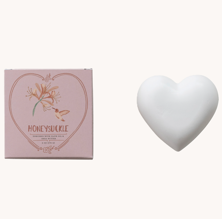 6oz. Triple Milled Heart Shaped Soap
