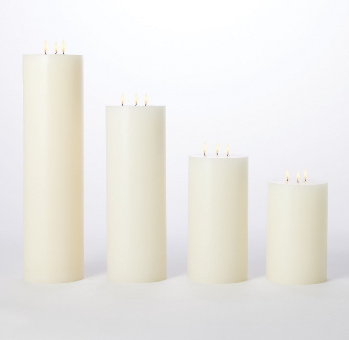 3 Wick 5"Dia. Unscented Pillar Candle - 13 Hub Lane   |  