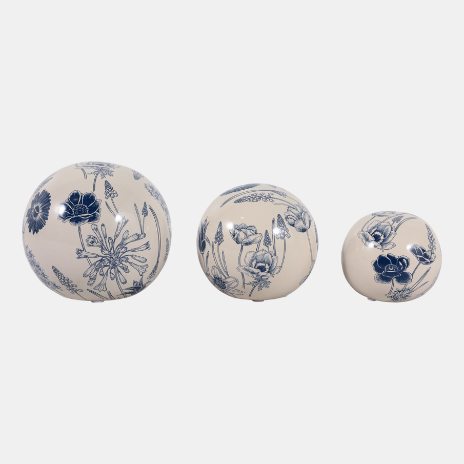 Floral Orb, Blue & Ivory - 13 Hub Lane   |  