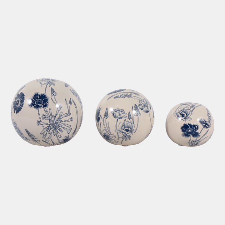 Floral Orb, Blue & Ivory - 13 Hub Lane   |  