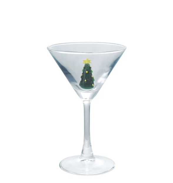 4oz. Holiday Figure Martini Glass - 13 Hub Lane   |  