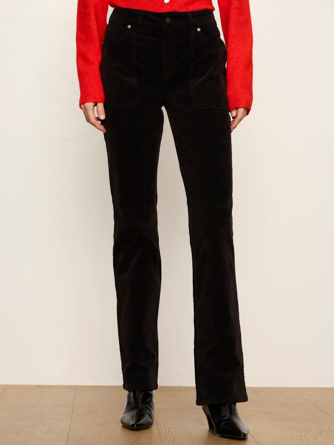 Play Date Velveteen Bootcut, Black