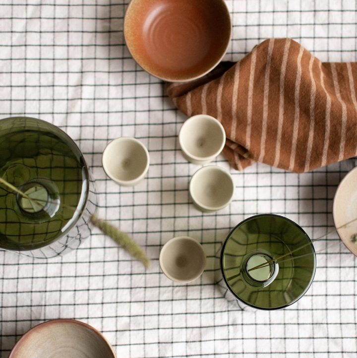 Pipe Vase, Green - 13 Hub Lane   |  Glass Vases