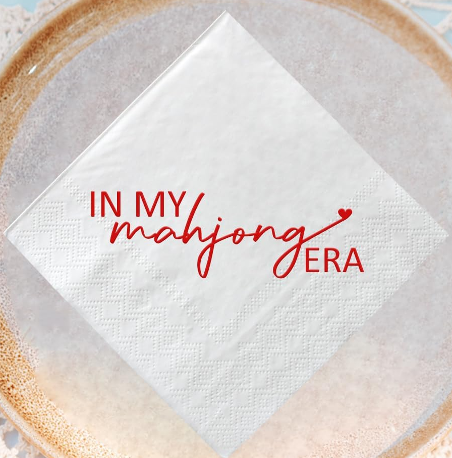 In My Mahjong Era Beverage Napkins - 13 Hub Lane   |  Funny Cocktail Napkins
