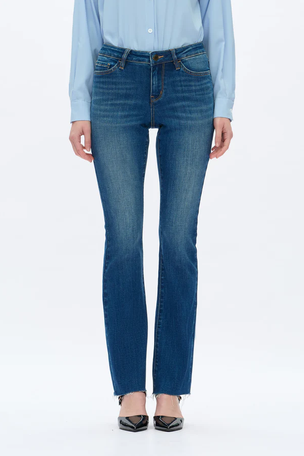 Low Rise Bootcut Jeans, Dark Blue - 13 Hub Lane   |  Bootcut Jeans